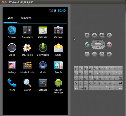 Screenshot of android emulator. Image by Hrishikesh Murali. Creative Commons Attribution.